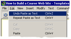 Undo command